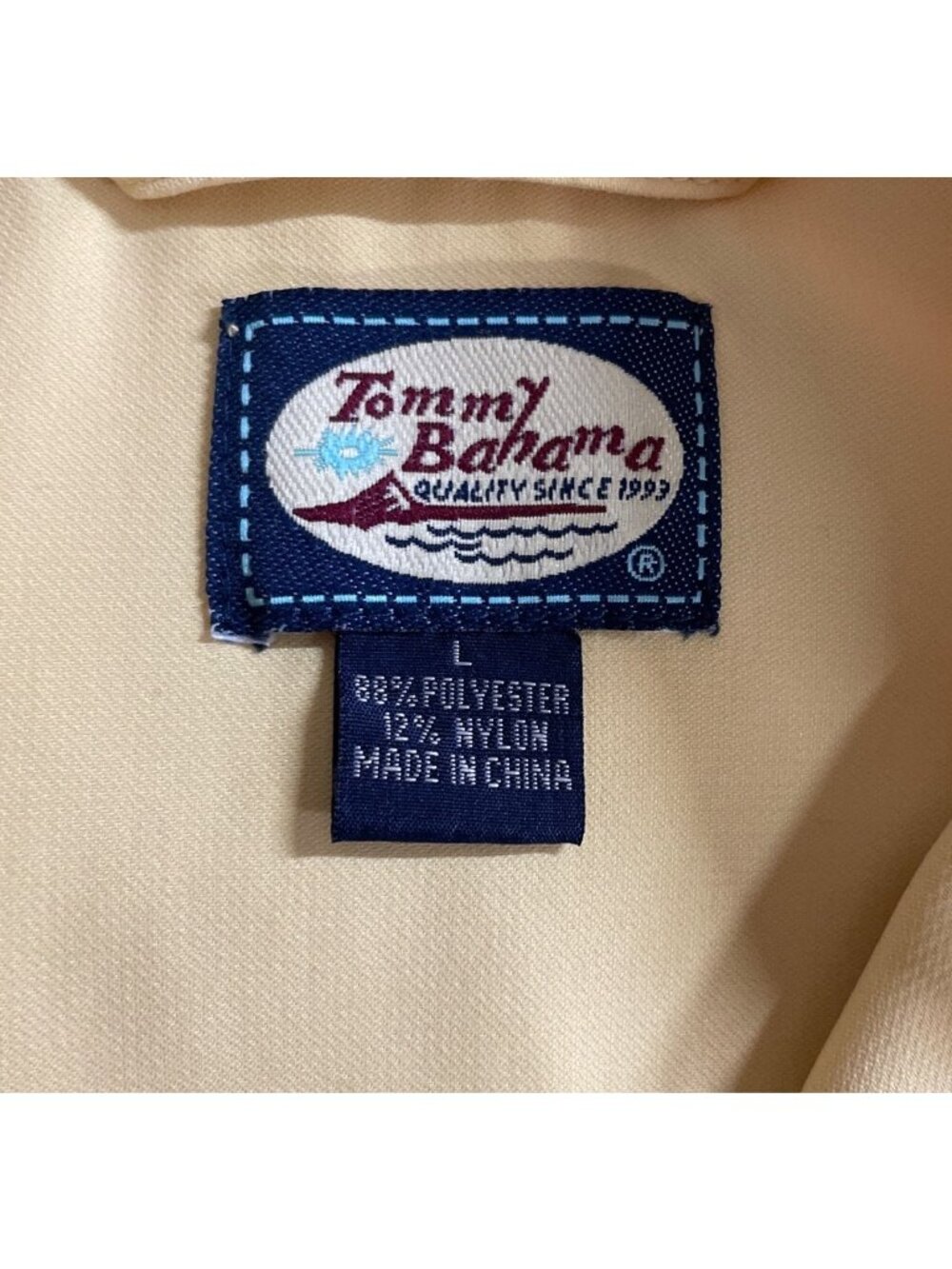 Tommy Bahama Yellow Short Sleeve 1/4 Zip Windbreaker Pullover Mens Size Large - Picture 6 of 7